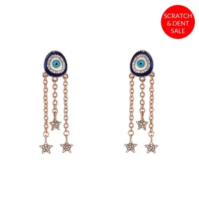 Starry Blue Evil Eye Earrings - Sample