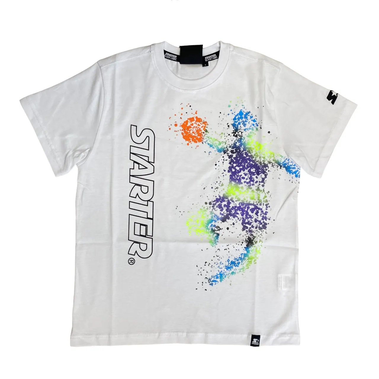 Starter short sleeve t-shirt for boys with 1254 white print