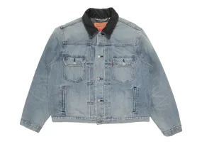 Stussy x Levi's Embossed Praglad Trucker Jacket Stussy Rugged-Blue