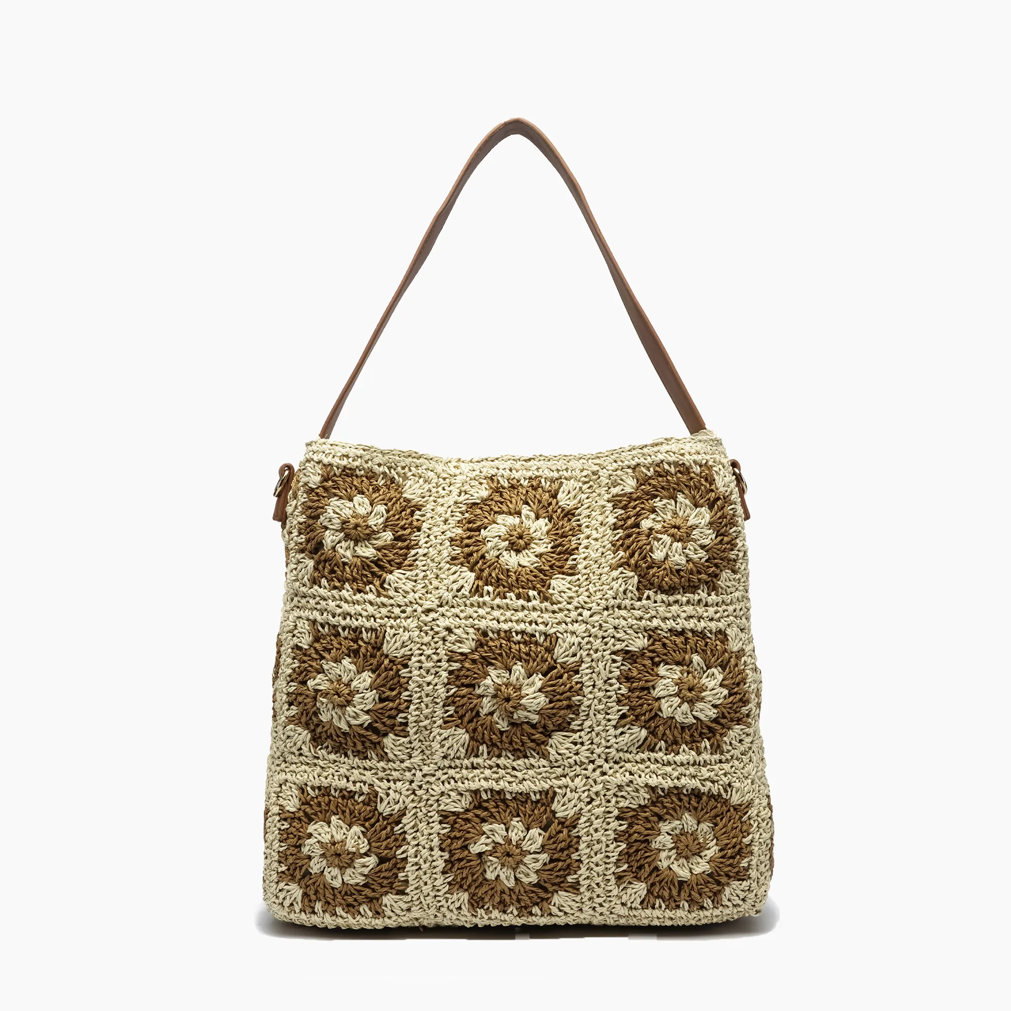 Summer Bouquet Straw Tote Bag