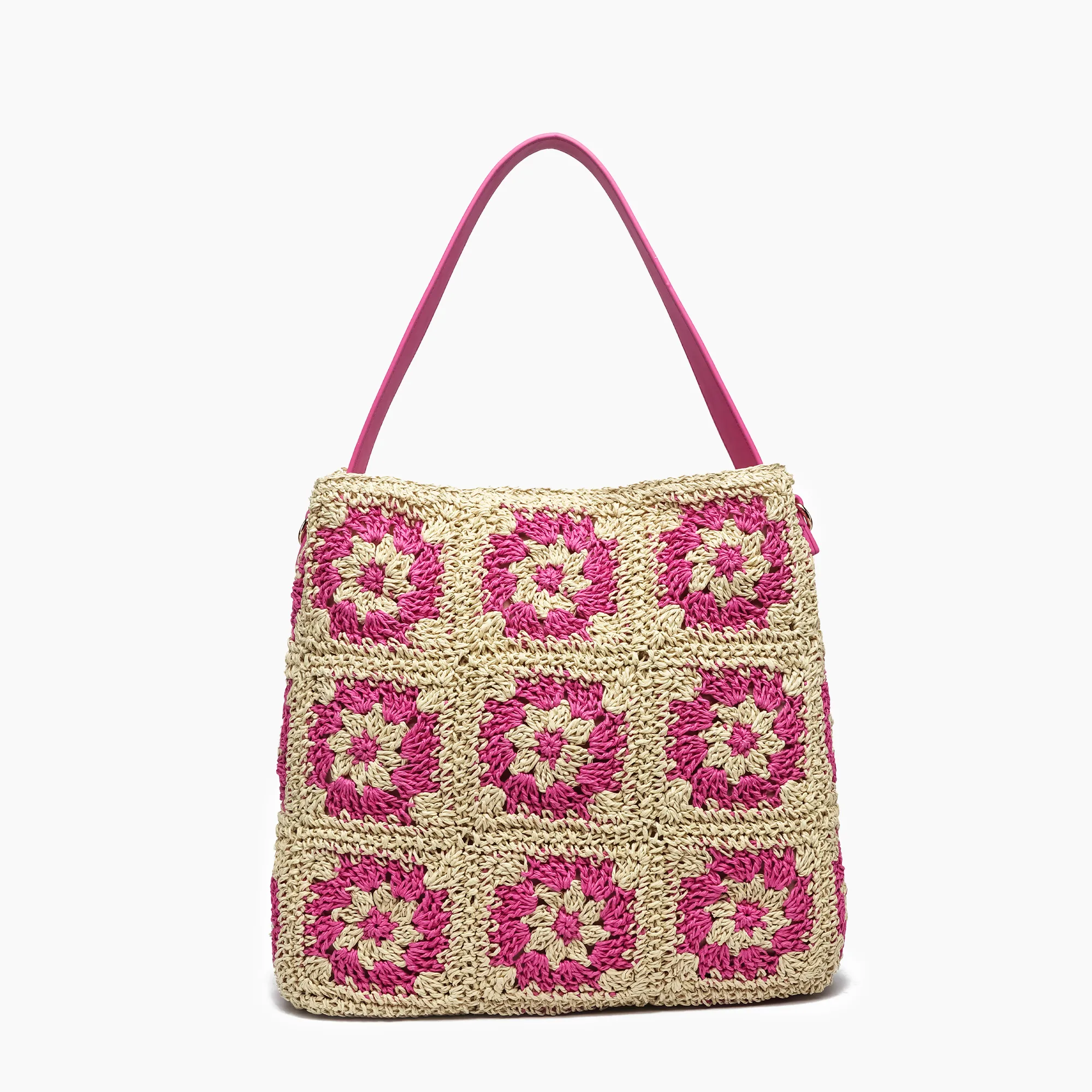 Summer Bouquet Straw Tote Bag