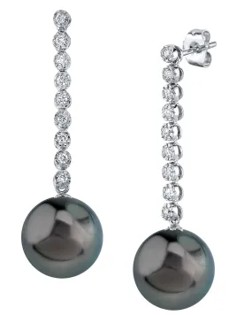 Tahitian South Sea Pearl & Diamond Bellatrix Earrings