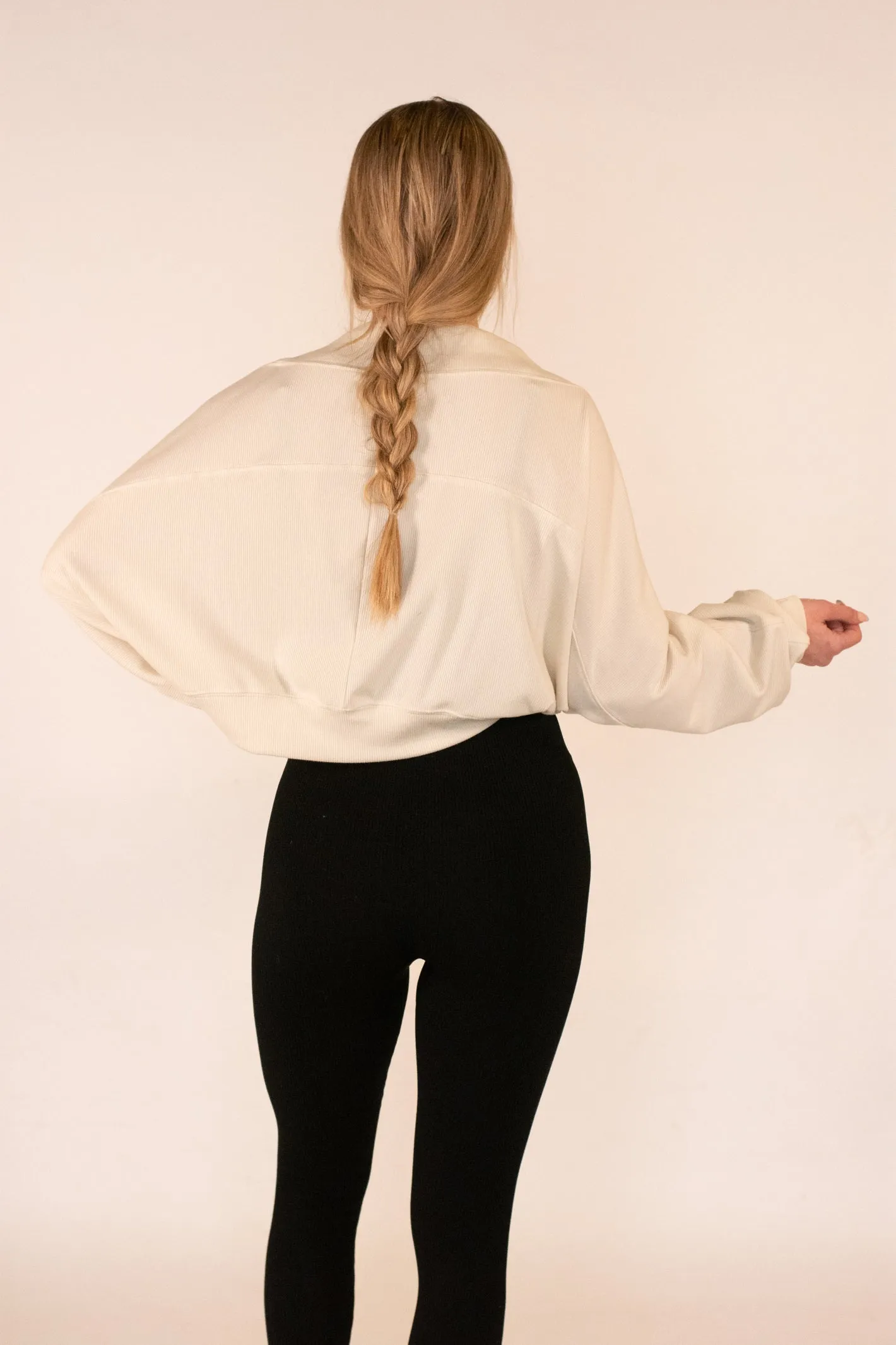 Take a Breath Cream Bolero Top