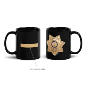 The Walking Dead Personalized Sheriff's Badge Black Mug