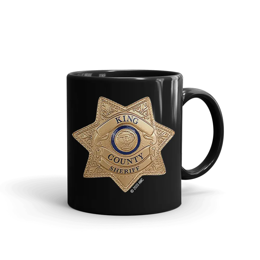 The Walking Dead Personalized Sheriff's Badge Black Mug