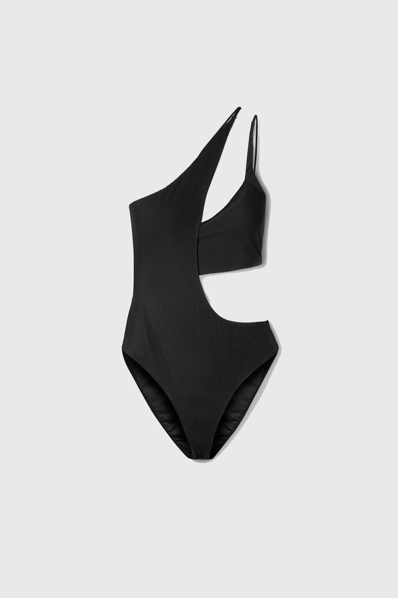 TWIGGY ASYMMETRIC BODYSUIT BLACK