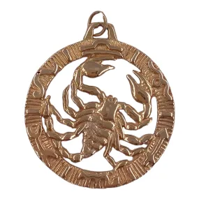 Vintage 14K Gold Scorpion Zodiac Pendant