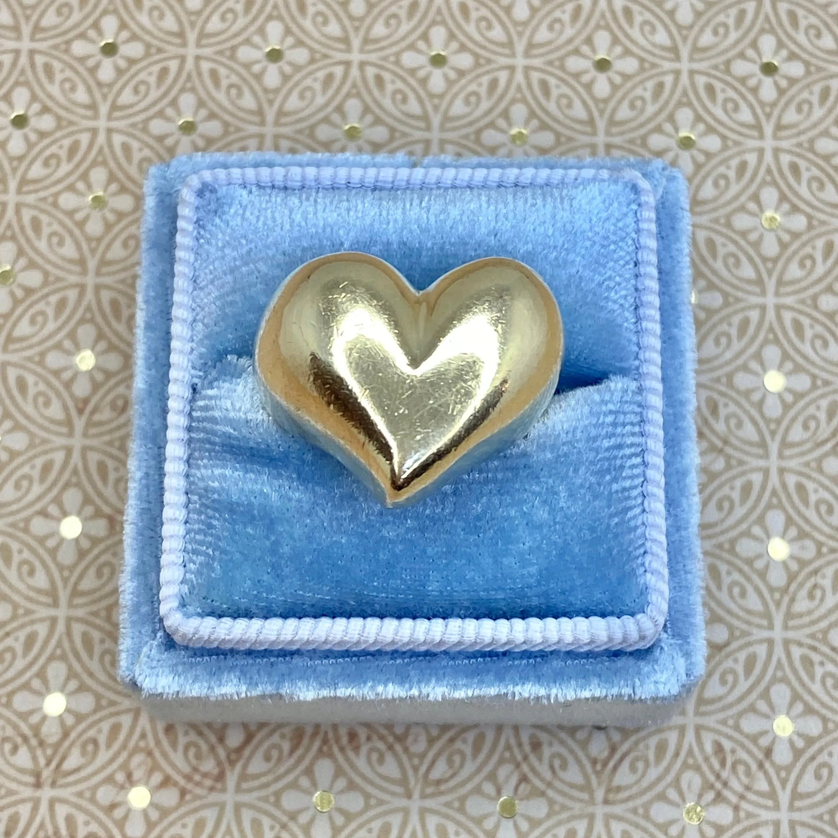 Vintage 14K Yellow Gold ESPO Heart Ring