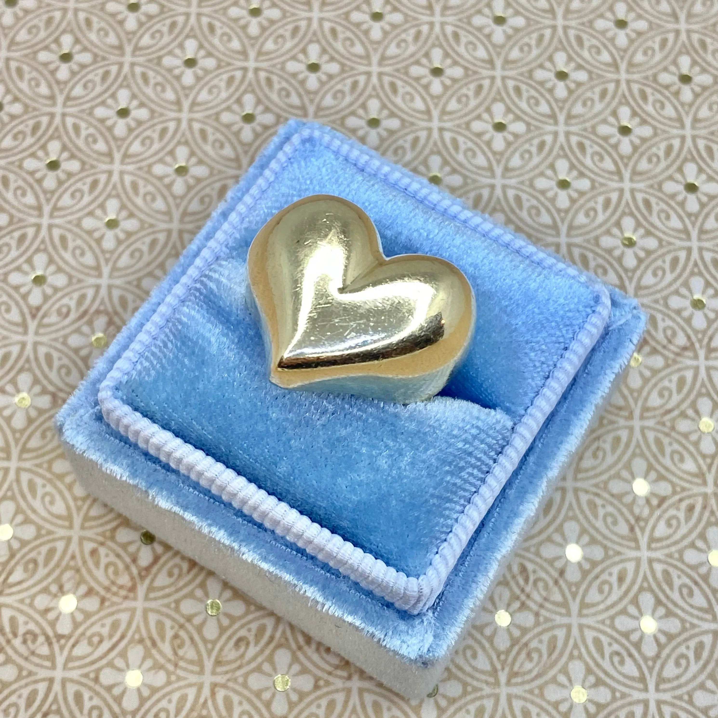 Vintage 14K Yellow Gold ESPO Heart Ring