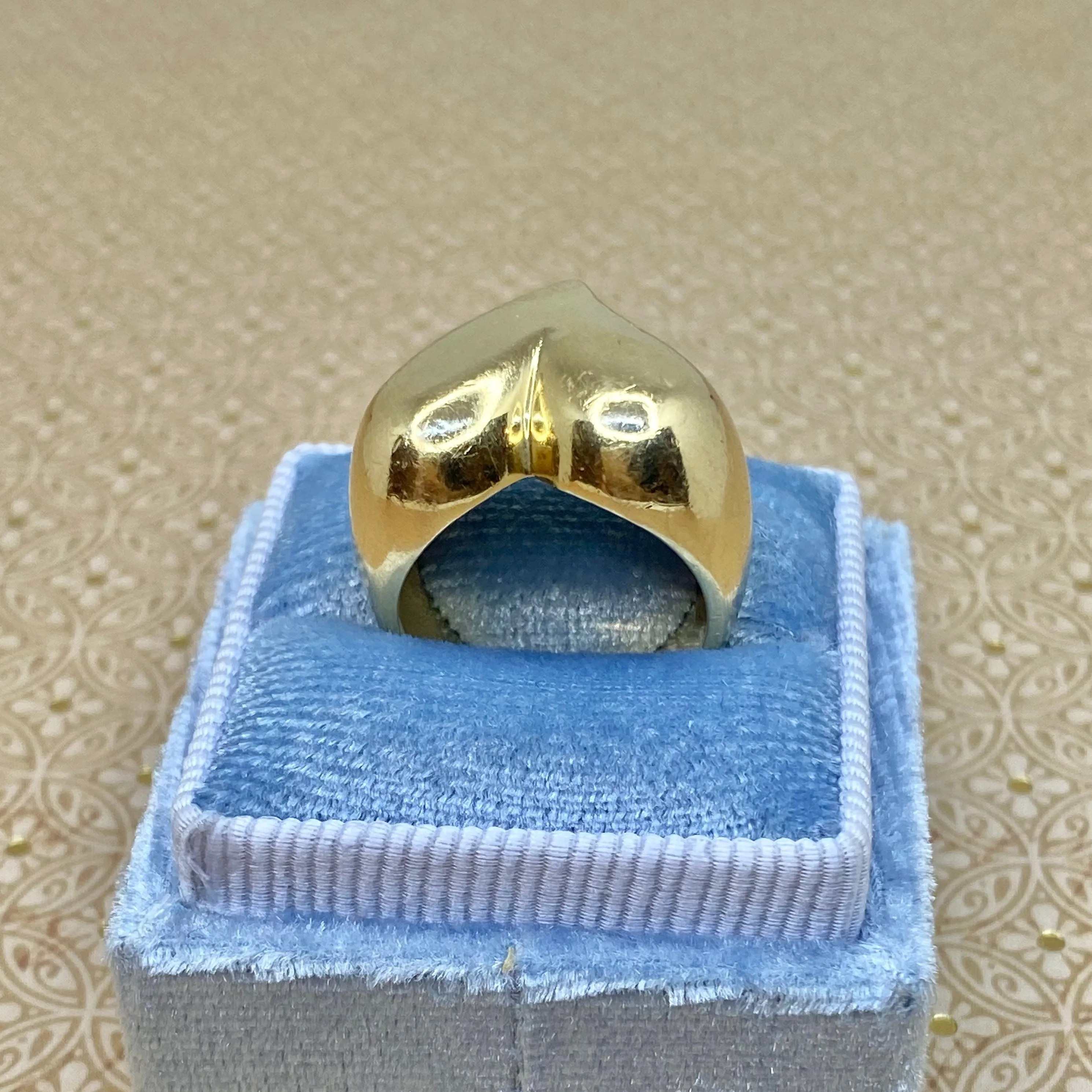 Vintage 14K Yellow Gold ESPO Heart Ring