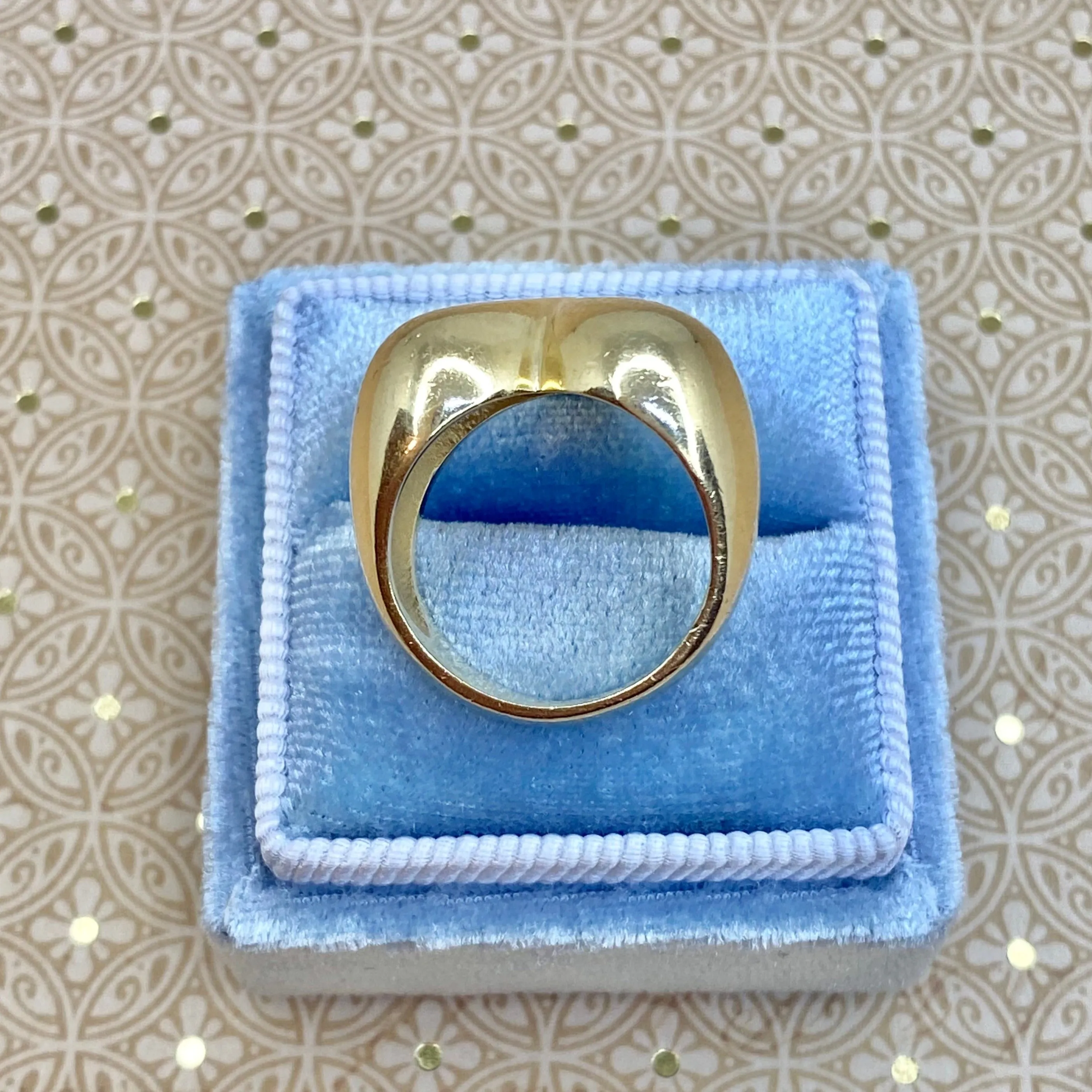 Vintage 14K Yellow Gold ESPO Heart Ring