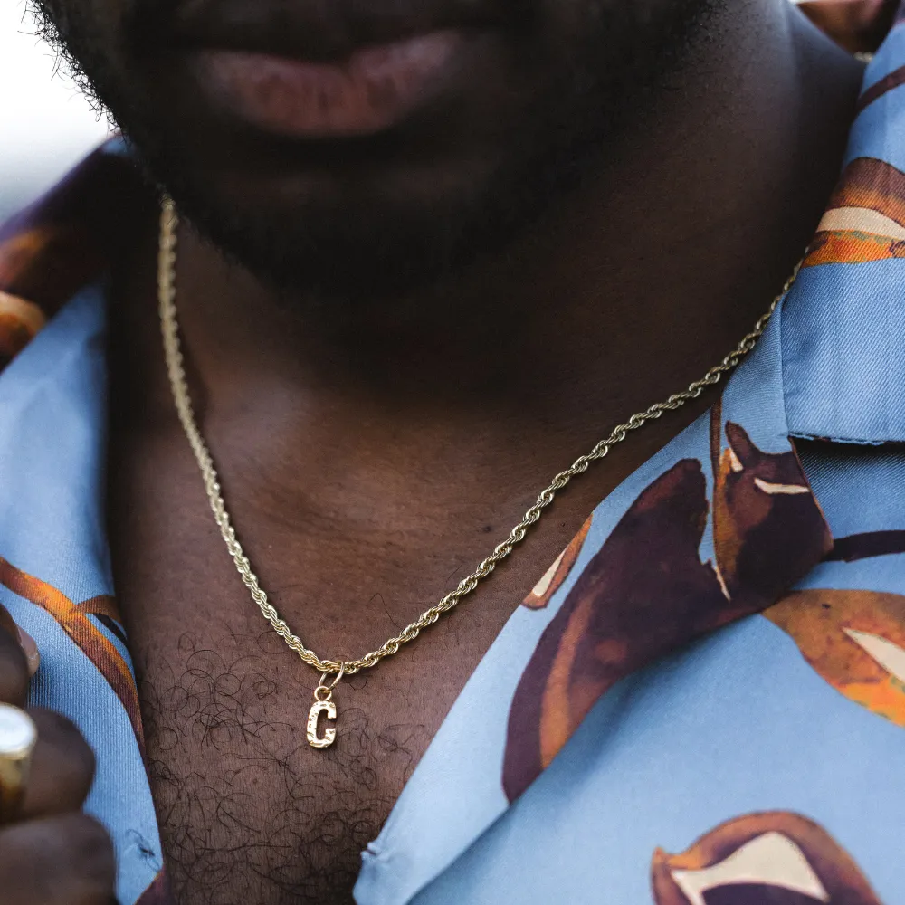 Vintage Gold Initial Necklace