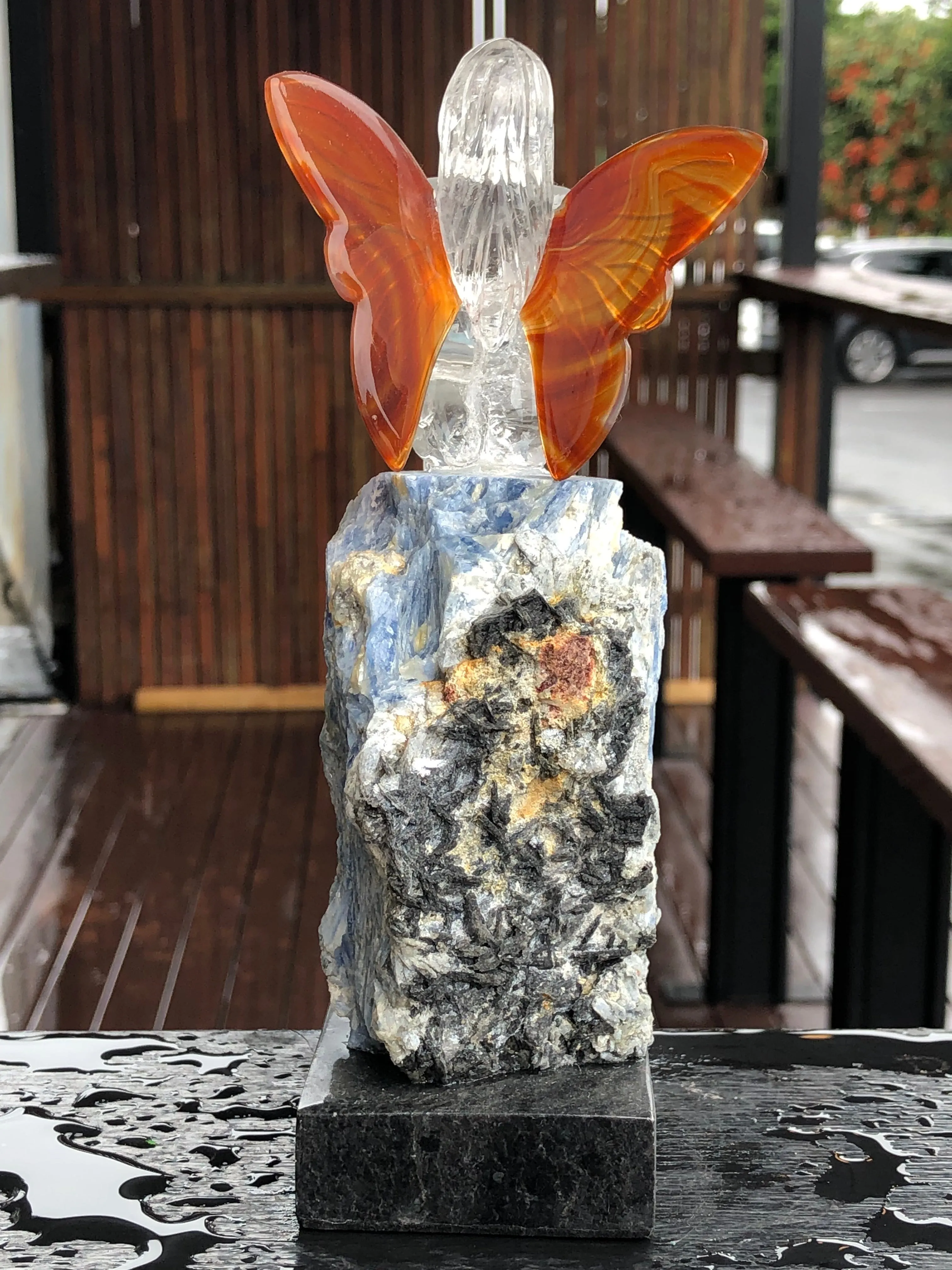 Walmere Quartz Fairy on Kyanite Stool [1k254]