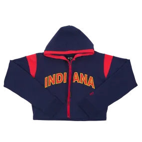 Women's Indiana Fever Crop Full-Zip Hooded Fleece by FISLL