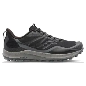 Women's Saucony Peregrine 12, Black/Charcoal, 9.5 D Wide