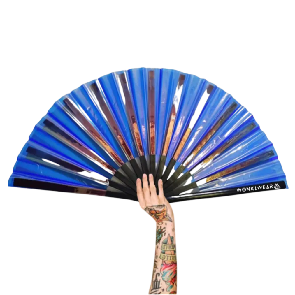 XL Festival Fan - Iridescent, Blue Temptress