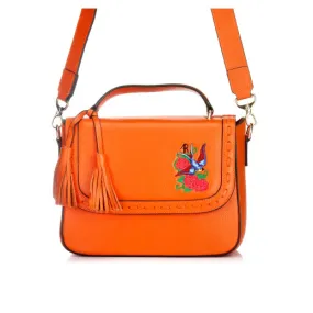 YAMBA - Addison Road  - Orange Pebbled Leather Structured Bag