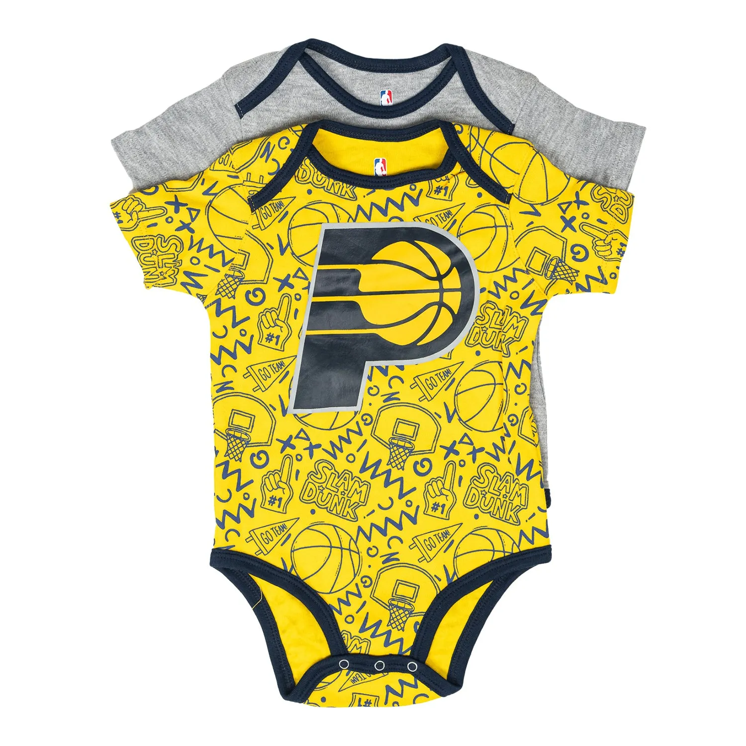 Youth Infant Indiana Pacers 3 Piece Slam Dunk Onesie Set in Navy by Nike