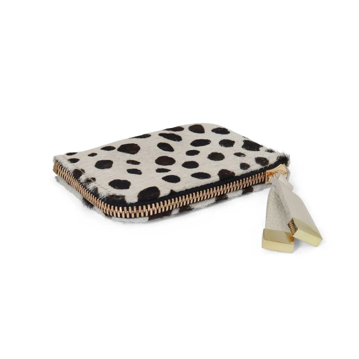 Zip Wallet | White and Black Spots